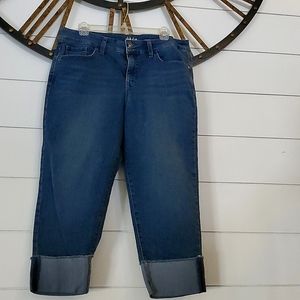 Style & Co. Denim Cuffed Capris Jeans Size 14